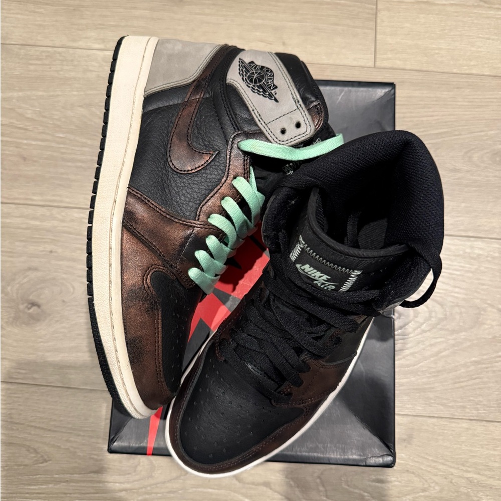 Nike Black and Brown High-Top Sneakers